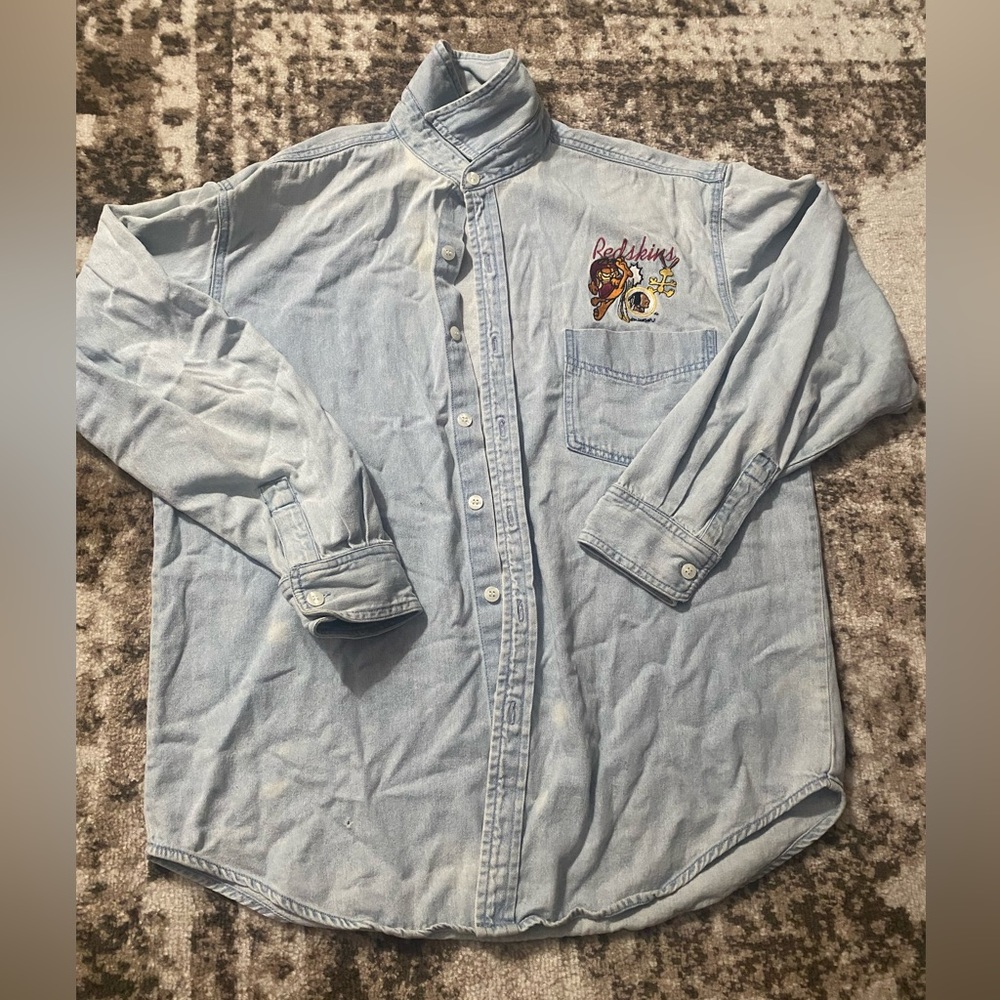 Vintage Washington Redskins Garfield Collaboration Jean Jacket